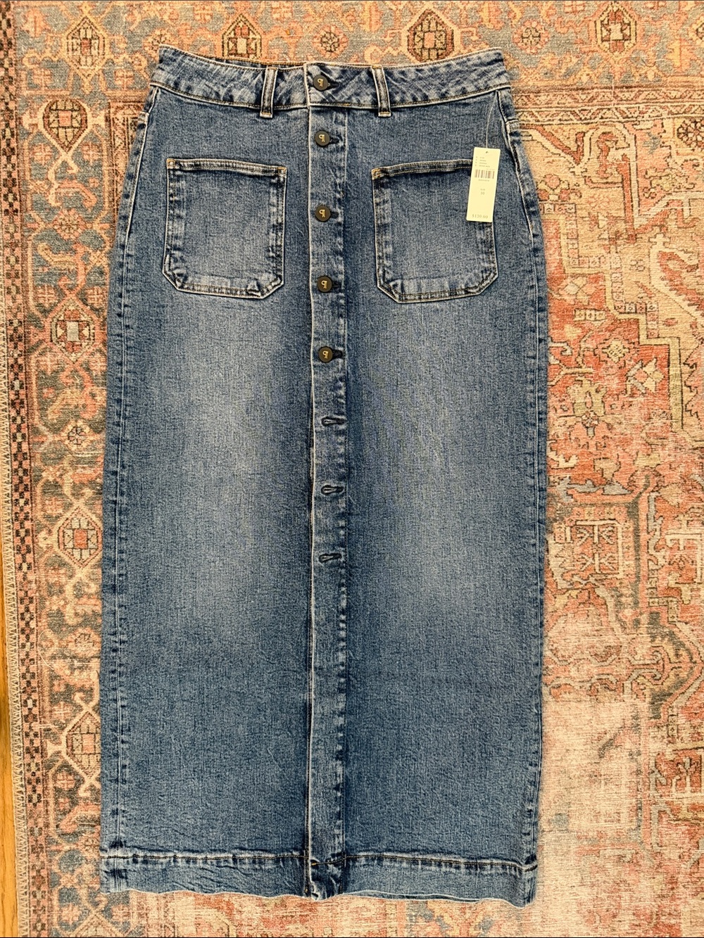 ANTHROPOLOGIE Pilcro Denim Buttondown Pencil Skirt Sz 10 - NWT! - Picture 7 of 13